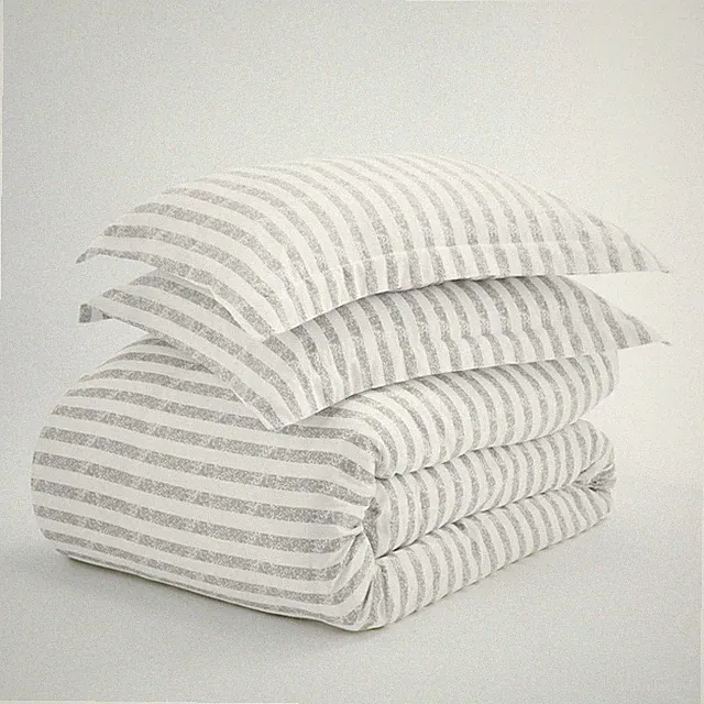 3PC Duvet Cover Set Rugged Stripes with Matching Shams By Kaycie Gray Fashion