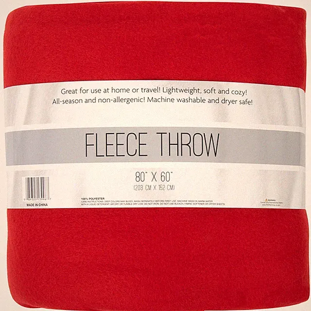 80x60 Fleece Throw Blanket Large Hypoallergenic Throw for Twin Bed, Couch, Li...