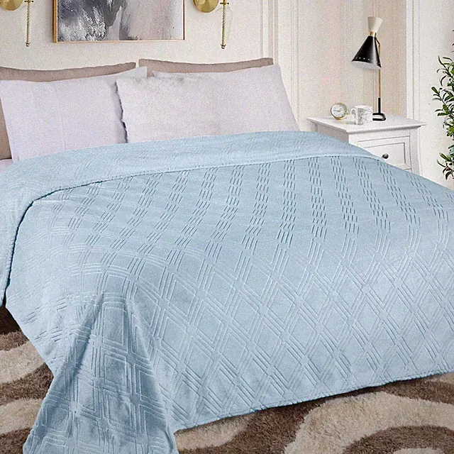 Atka Diamond Plush Fleece Blankets Ultra-Soft Blanket For Couch or Bed Throw