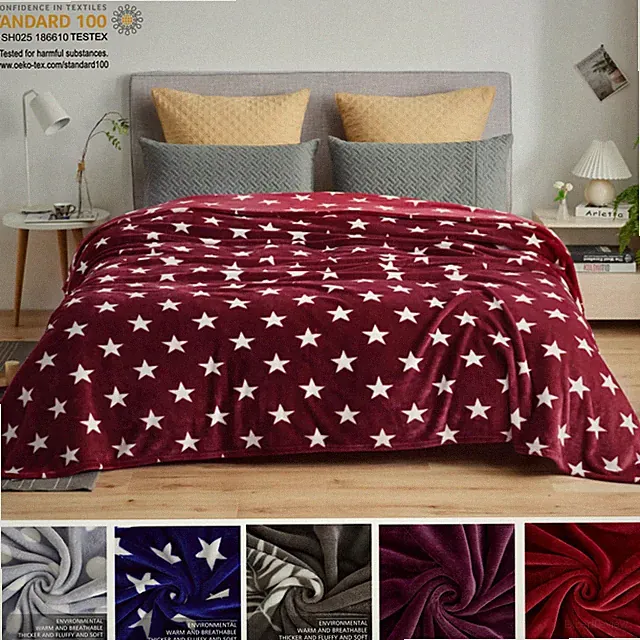 Blanket Queen King Throw Twin Flannel Fleece Lightweight Blankets for Bed Sofa