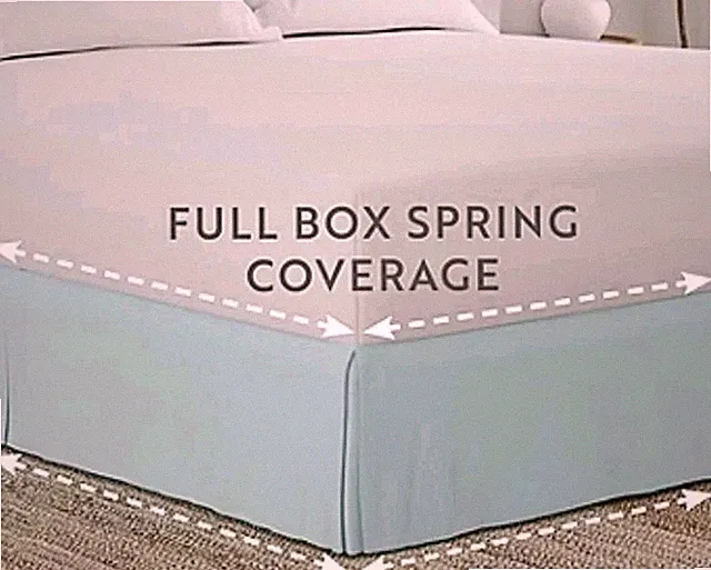 Casual Comfort Luxury Pleated 14" Hypoallergenic Wrinkle Resistant Bed AQUA
