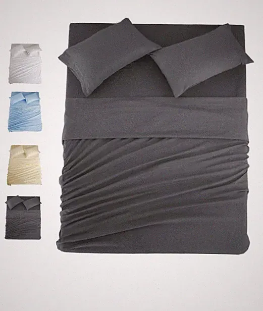 COHOME Queen Sheets Set 4 Piece Microfiber 1800 Thread Count Wrinkle Resistant