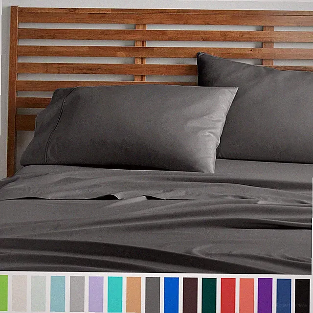Deep Pocket 4 Piece Bed Sheet Set 1800 Series Microfiber Comfort Soft Breathable