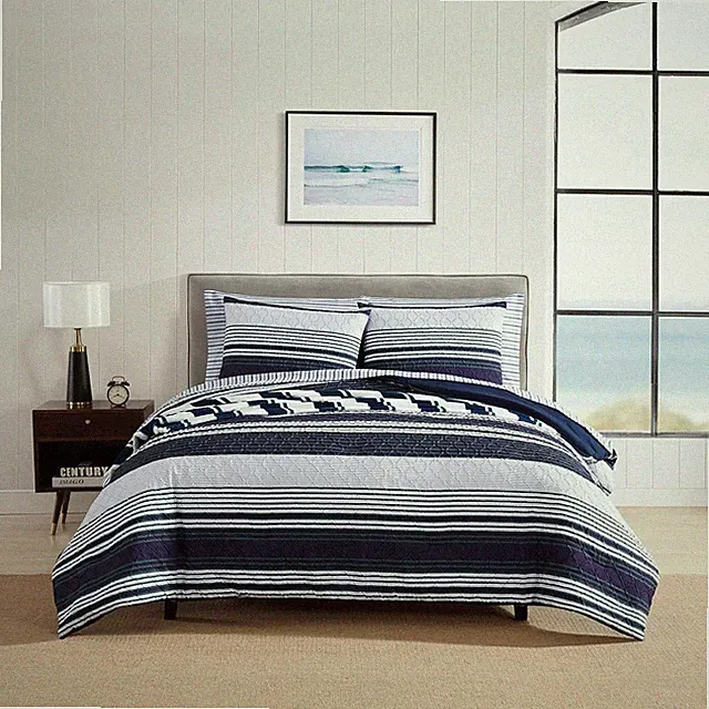 Full/Queen Bedding Set, Embossed Microfiber Comforter, Wrinkle-Resistant Bed S