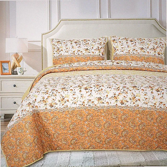 King Size Quilt Set 3PCS Reversible Lightweight Bedspread Set