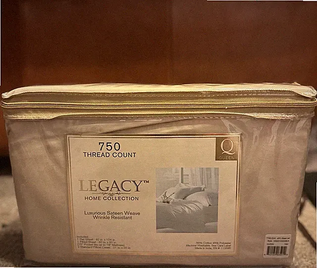 Legacy home collection luxurious sateen weave wrinkle resistant queen