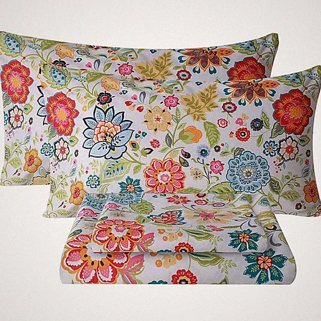 Luxury Queen Size Bedding Set - 4-Piece Ultra Soft Floral Microfiber Collection