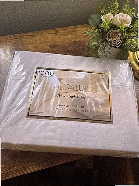 New Ultralux Queen Sheet Set, 1000 TC Swiss Dot Gray Sheets Wrinkle Resistant