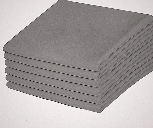 Premium Grey Pillowcases 6 Pack, Standard Queen Size, Soft Brushed 1800 Thread C