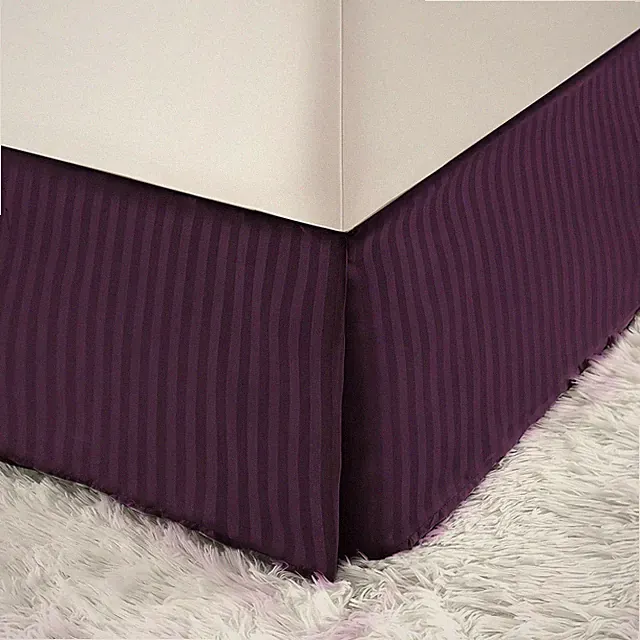 Queen Bed Skirt Split Corners Pleated Easy Fit Fade Resistant Wrinkle Free Use