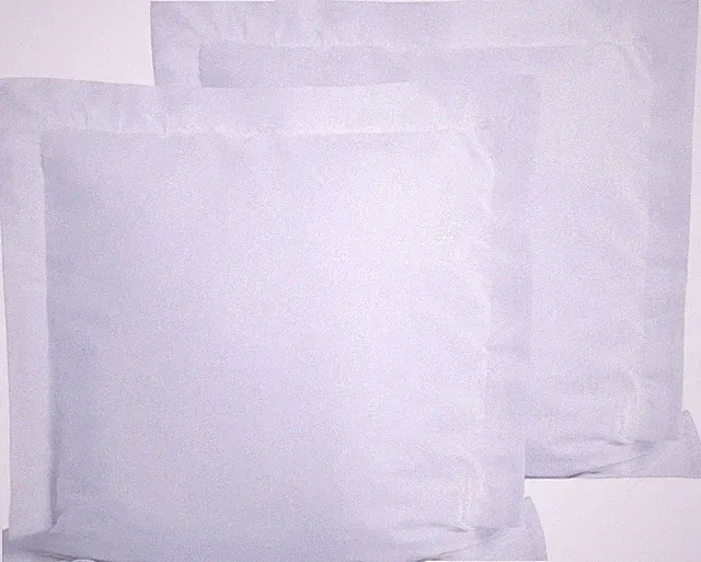 Set of 2 Luxurious 26x26 White Microfiber Euro Pillow Shams - Wrinkle Resistant