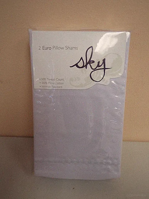 Sky 500TC Sateen Wrinkle Resistant Euro Shams MSRP $170 # T 14