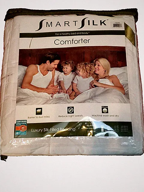 Smart Silk Luxury Silk Filled Bedding Twin Cotton All-Season Duvet New
