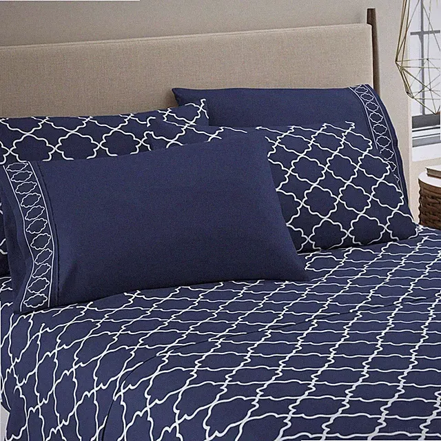 SPRING NIGHT Bed Sheet Set 1800 Series 6 Piece Deep Pocket Soft QUEEN Bed Sheet
