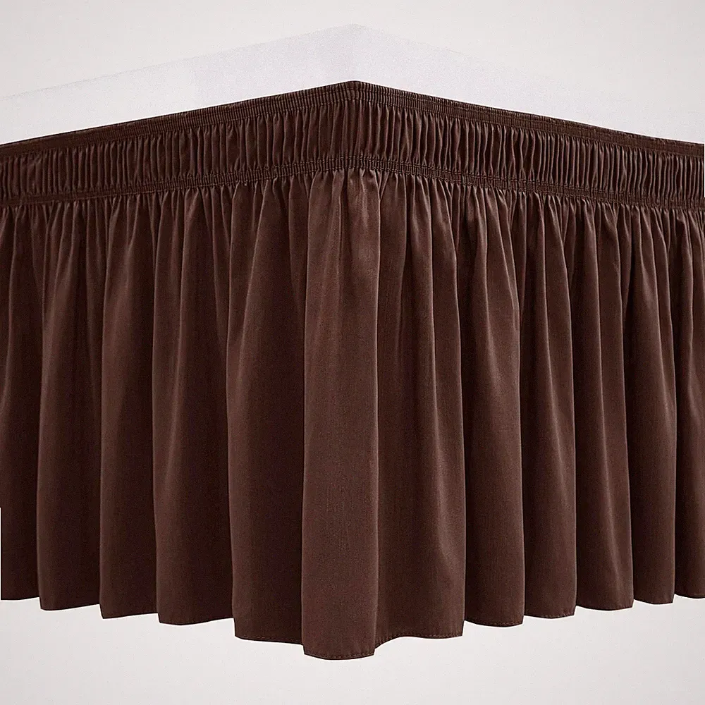 Wrap Around Bed Skirts for King & Cal King Beds Short Drop of 12"...
