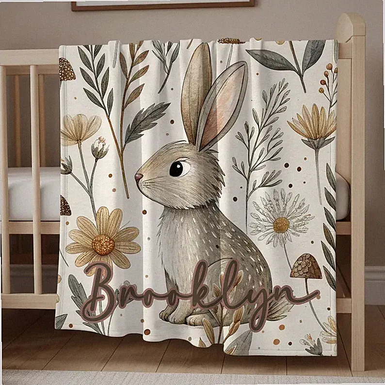 Wrinkle Resistant Spun Polyester Blanket Soft Cozy Throw Home Decor