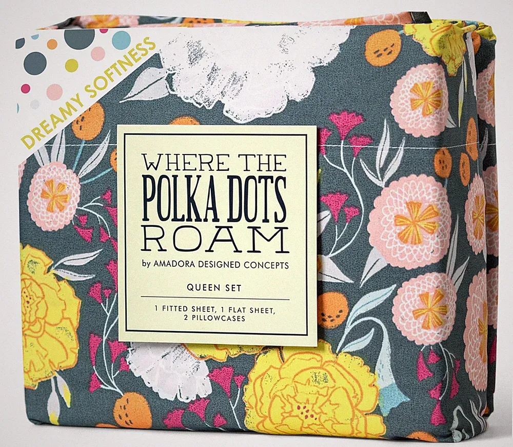 WTPDR Dark Floral Bedsheets Queen Size, Super Soft Wrinkle Resistant Bedding...